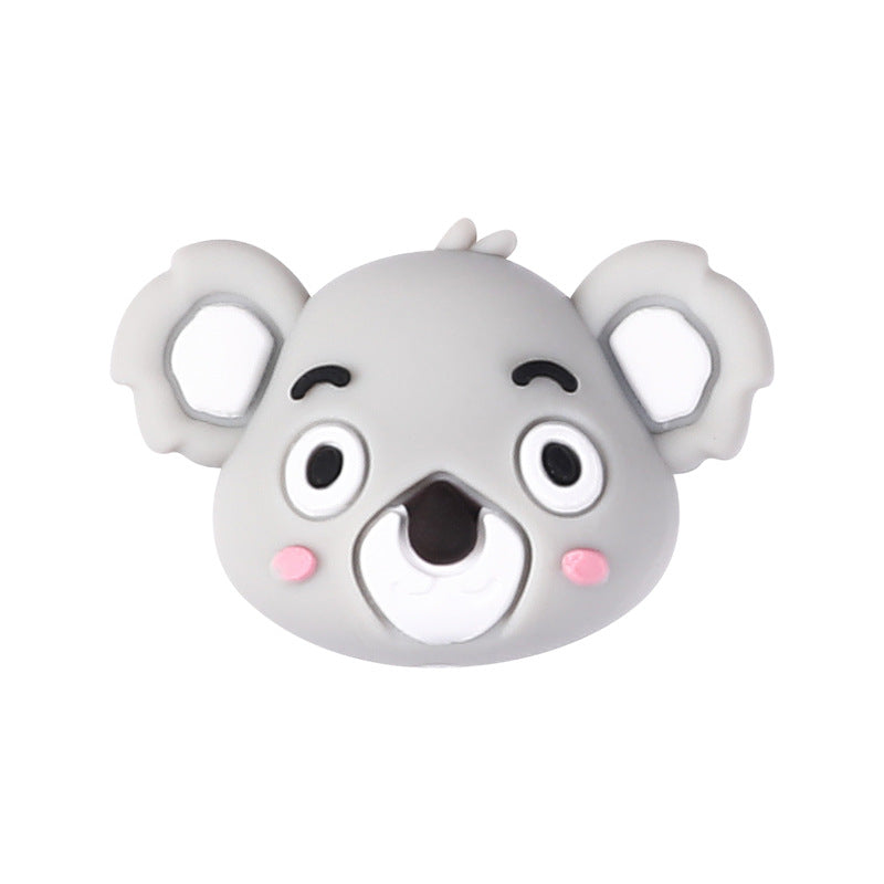 Wholesale  20pcs  Jewelry diy necklace animal focus beads accessories koala 3D silicone beads cartoon pen silicone beads